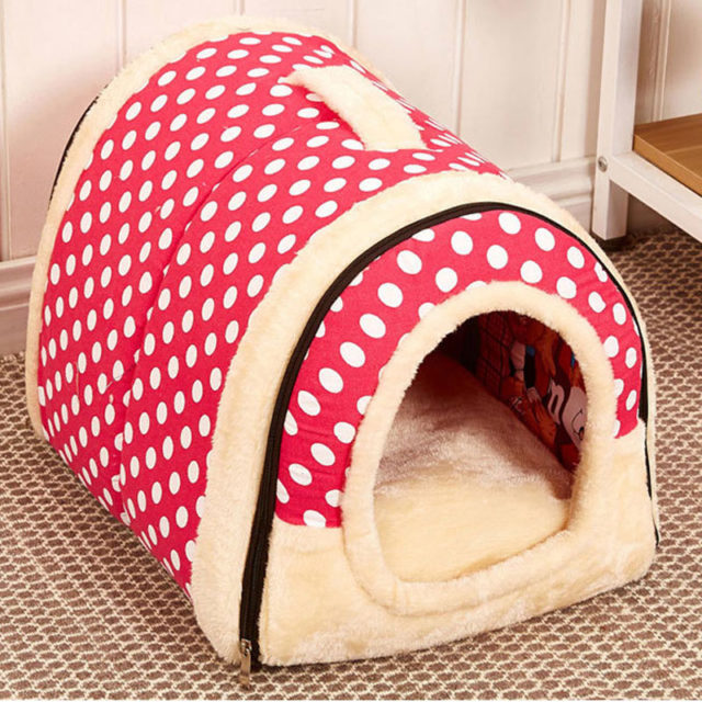 Pet’s Collapsible Design Printed Warm Bed
