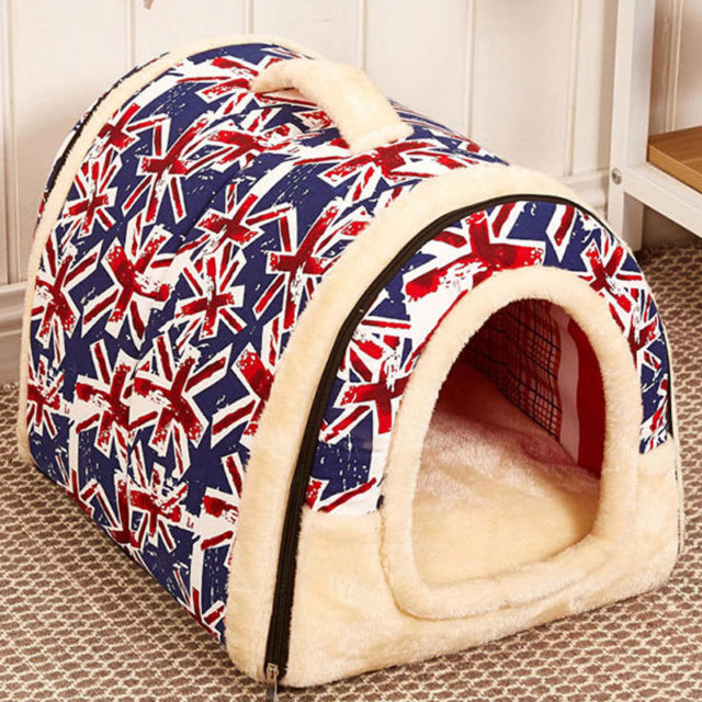 Pet’s Collapsible Design Printed Warm Bed