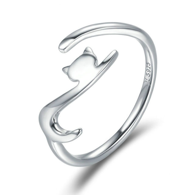 Women’s Cat with Long Tail Ring